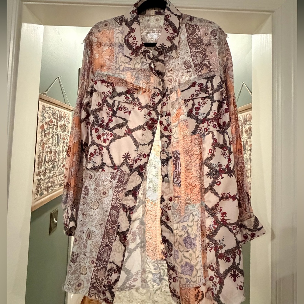 POL Multicolor Patterned Button Down Shirt - image 1